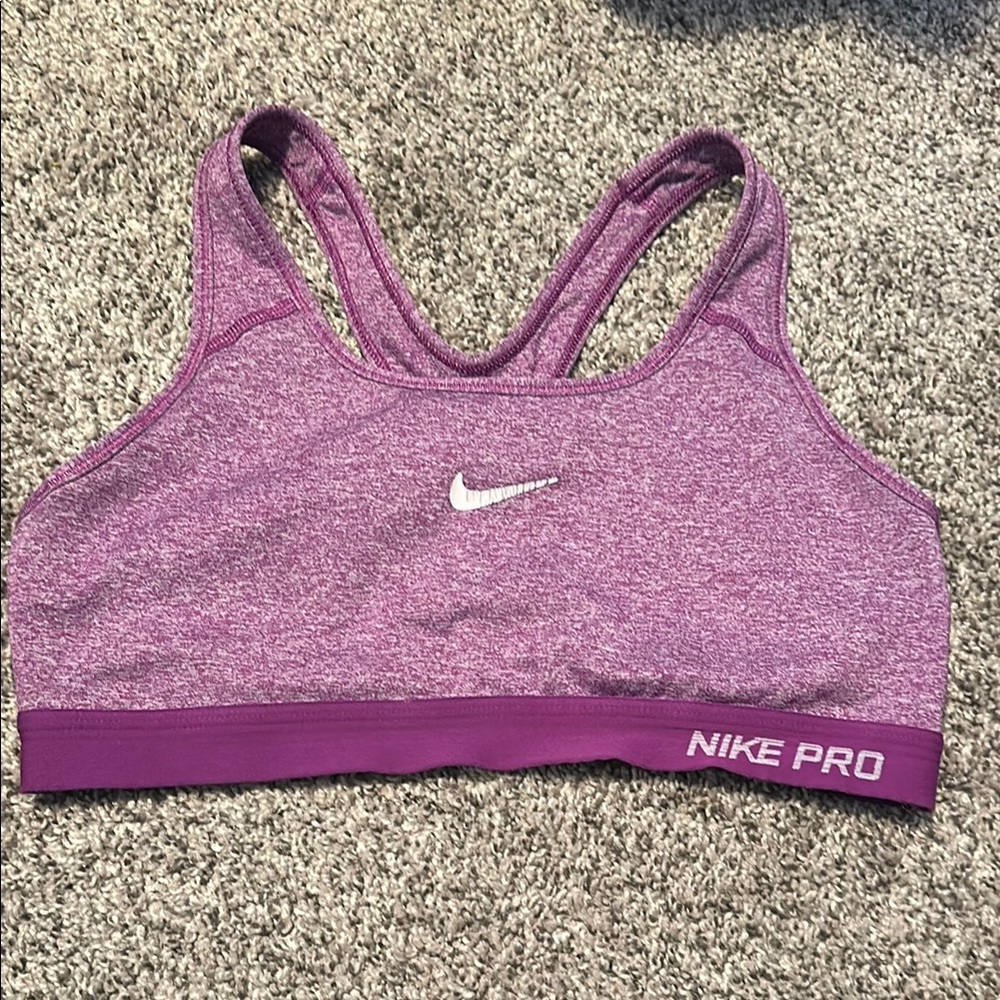 Nike Purple Sports Bra Moisture-Wicking Racerback